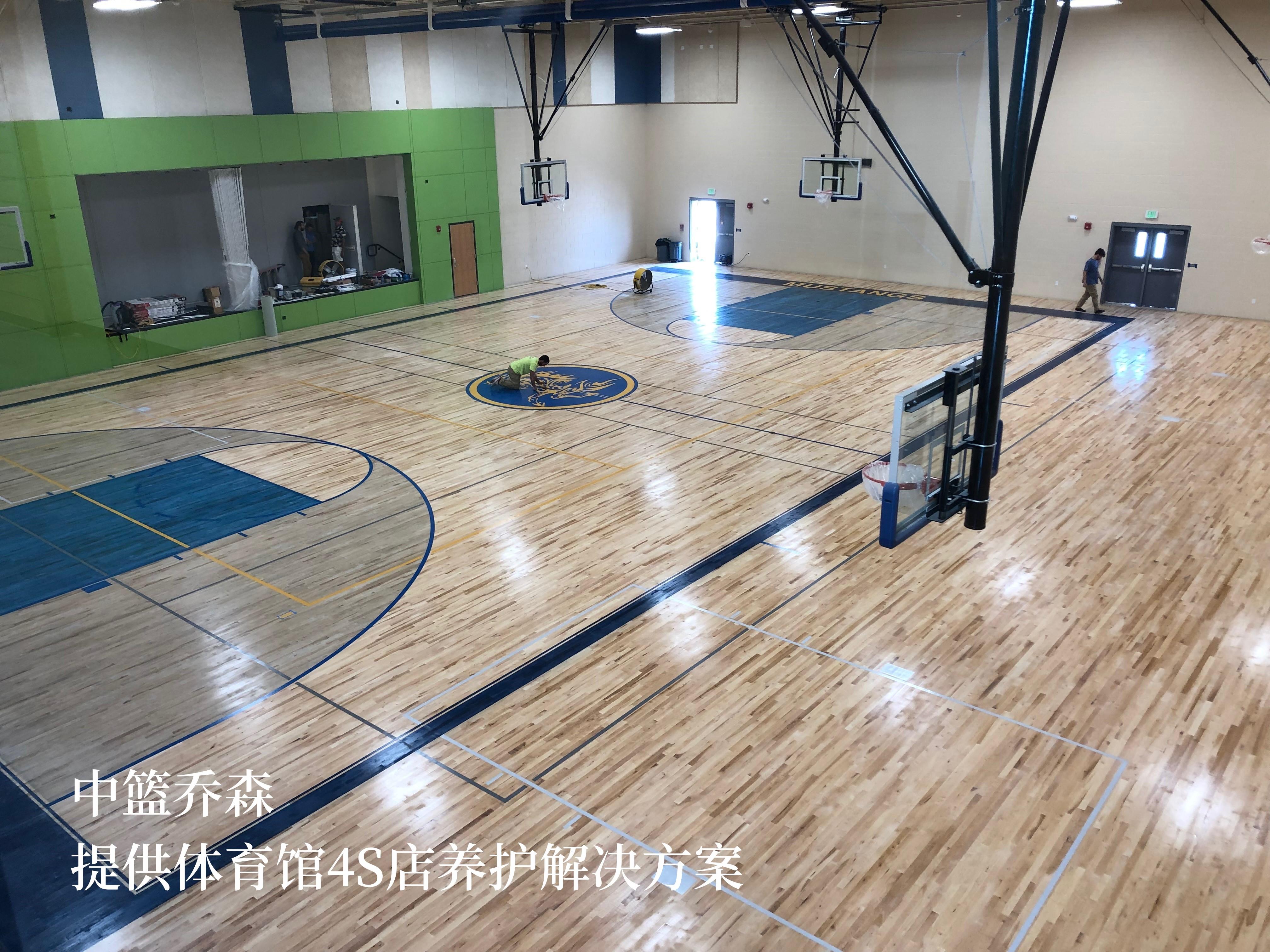 运动木地板室内篮球羽毛球场_羽毛球场地运动地板_羽毛球场木地板铺设流程